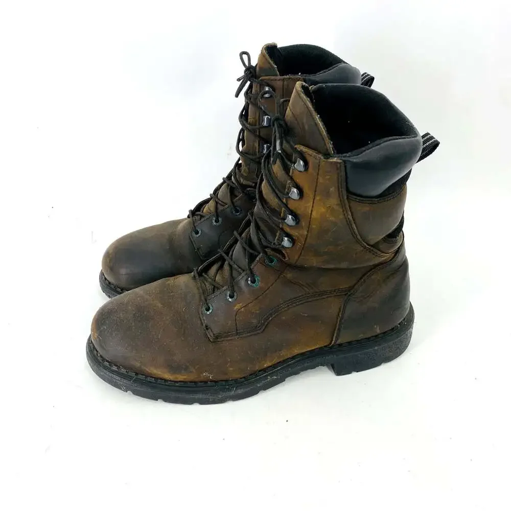 Red Wing DynaForce Men's Work Boots 12 Brown Leather Oil Resistant USA Tall
